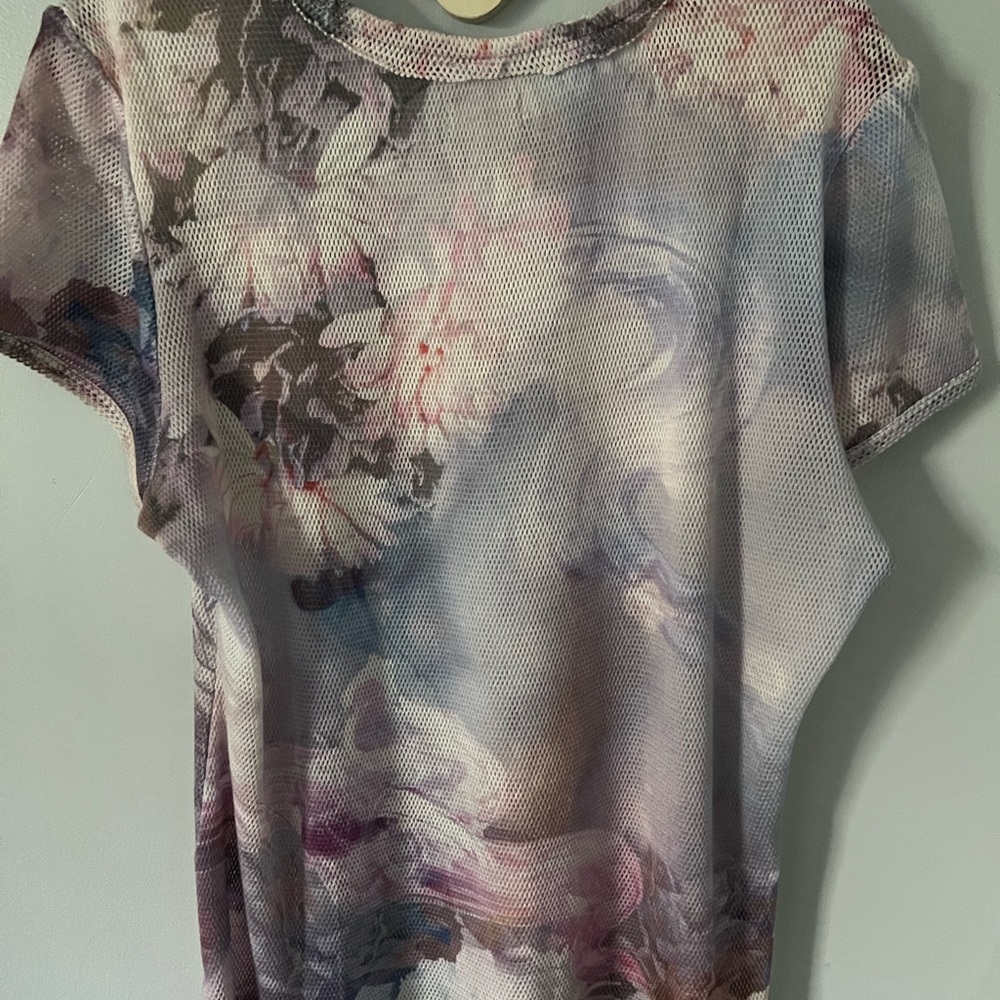 Pilcro Mesh Ringer Tee ~ XL - Picture 3 of 4